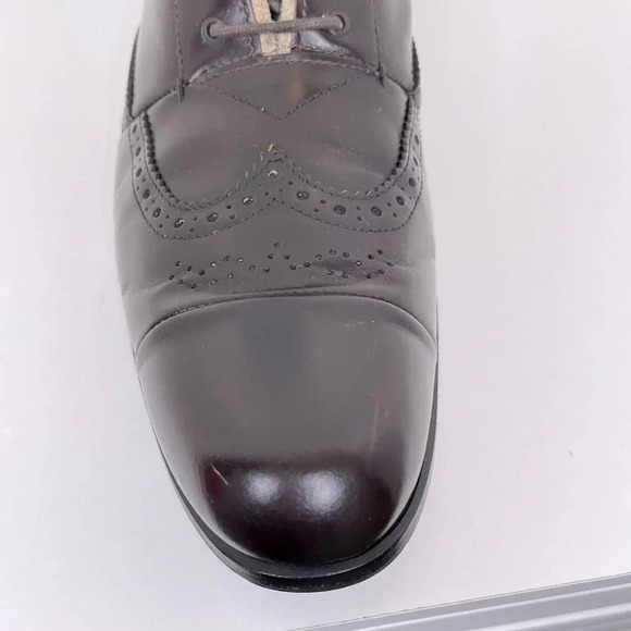 PRADA Mens Leather Oxford Brogue Shoes main image 11